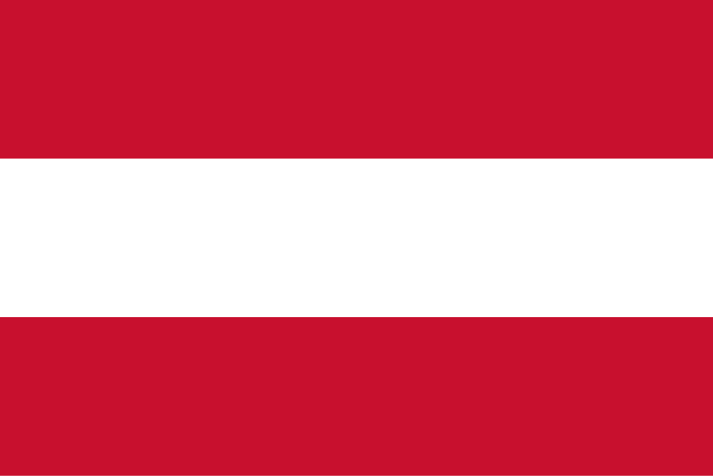 Die österreichische Flagge, rot-weiß-rot, ein Symbol für Tradition, Stolz und Unabhängigkeit.