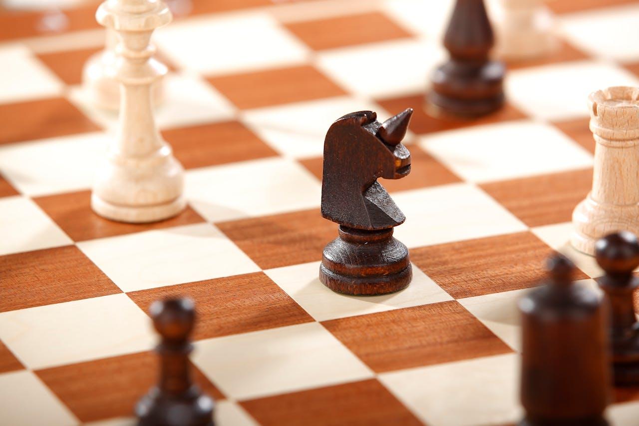 Chessboard with pieces